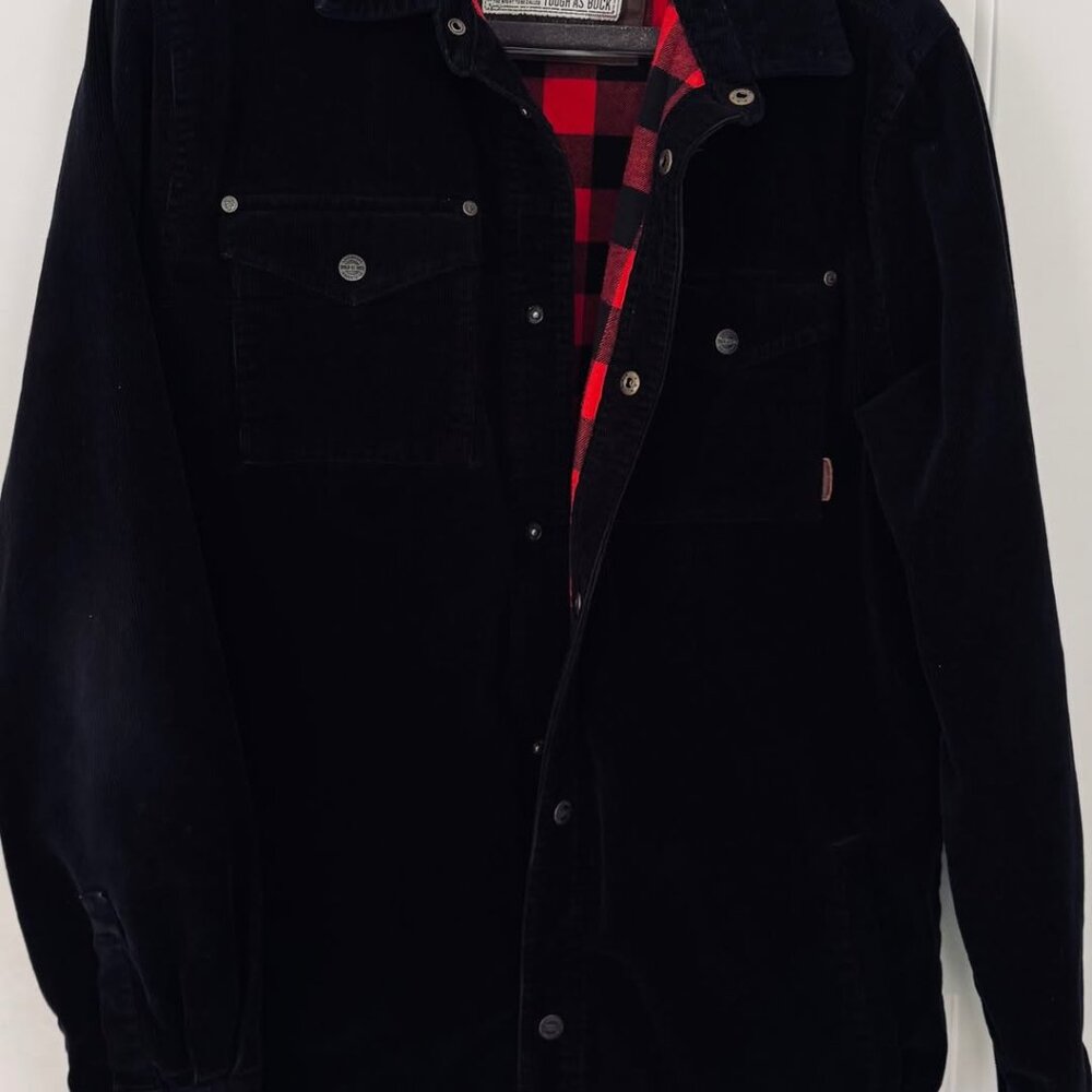 Legendary Hunting Outfitters Lined Corduroy Western Work Shirt  size L Tall